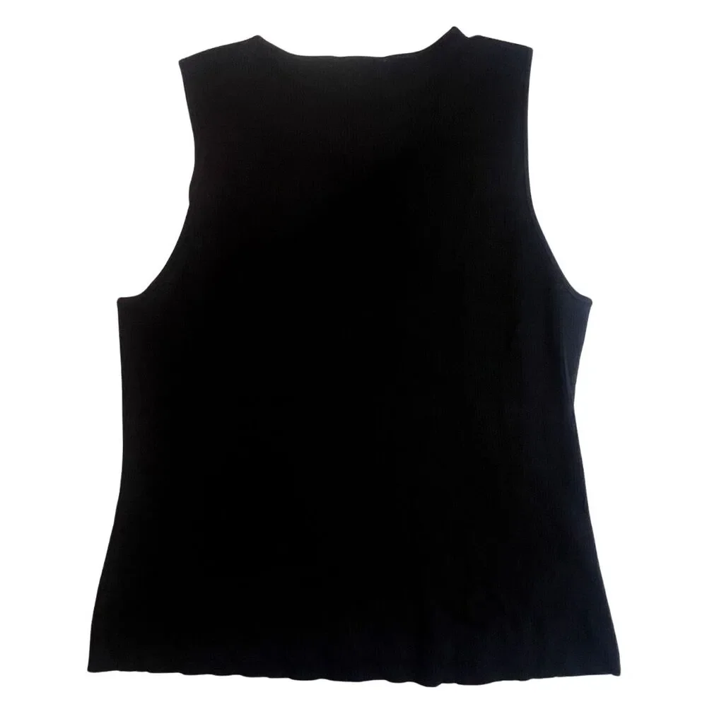 Nygard Collection Blouse Women XL Sleeveless Classic Preppy Academia Shell - Picture 2 of 16